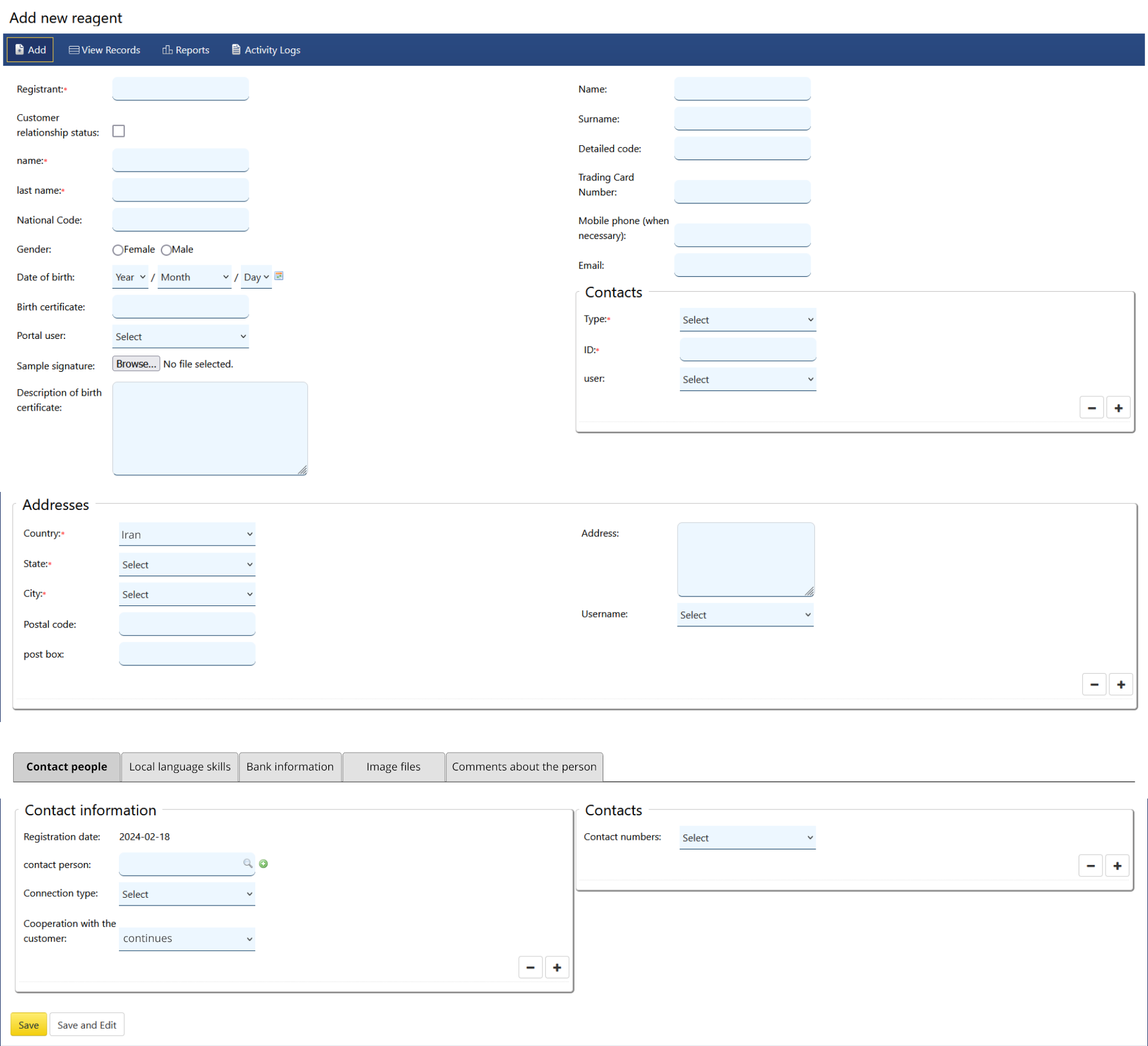 Product and service sales management system