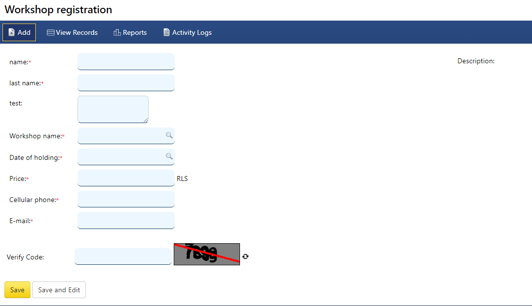 Conference and workshop registration system